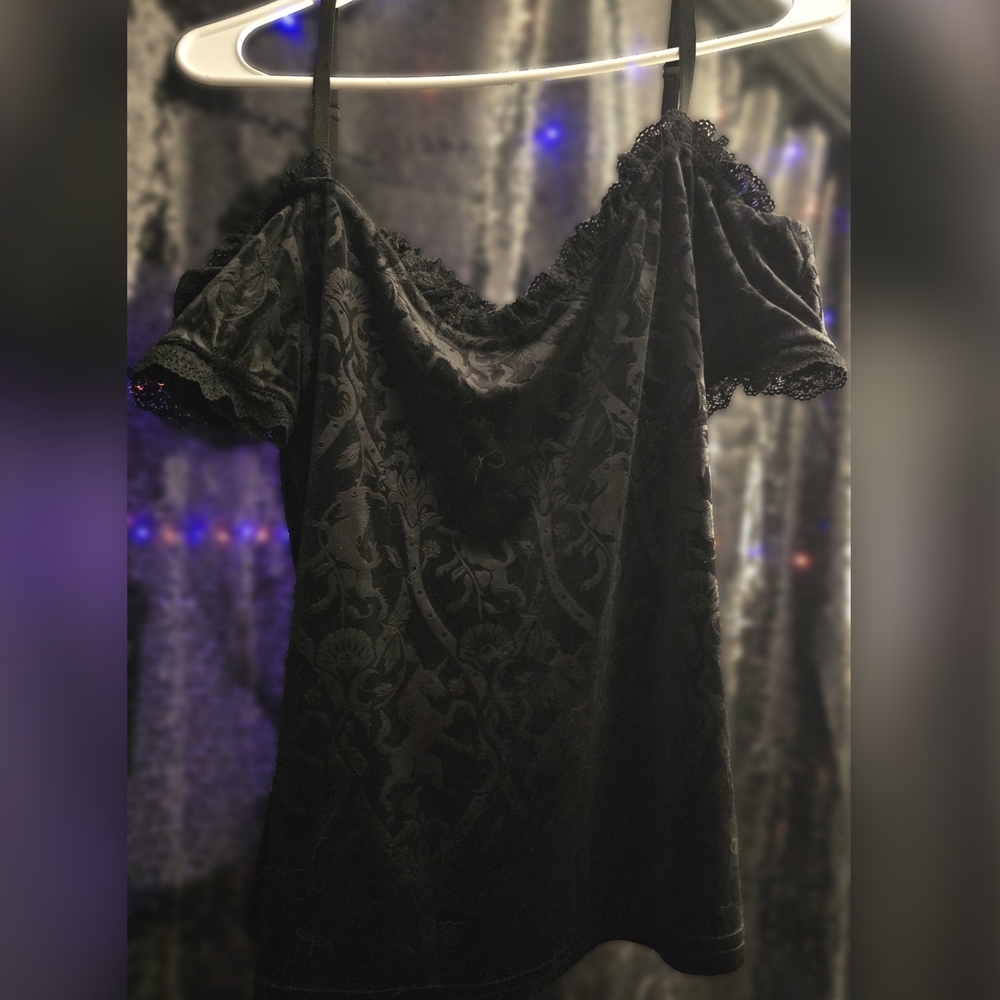 Killstar Black Gothic Lace Blouse